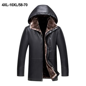 Veste en cuir masculin fausse manteau mouton manteau en cuir hiver