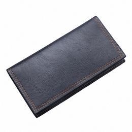 Nieuwe mannen LG dunne slanke portefeuilles vintage pu lederen mannelijke creditcardhouder bruin mey portemonnees solide eenvoud portemonnee voor man j87t#
