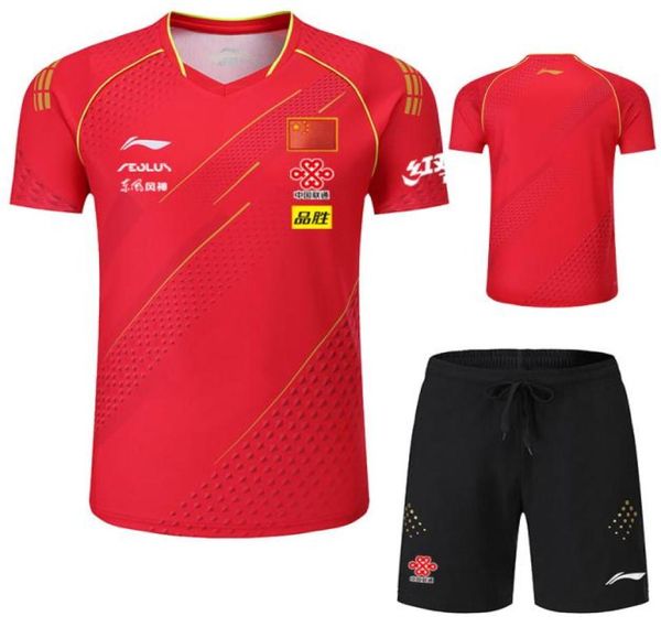 Nuevos hombres que recubren ma long China Traje de tenis National Traje de tenis Juego de bádminton camiseta de pingpong