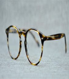 Nuevos hombres montura de gafas ópticas oliver marca de gafas monturas de anteojos redondas vintage para mujeres gafas de miopía ov5241 con original b4303112