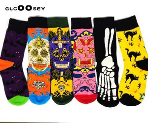 Nieuwe mannen Persoonlijkheid Mode Harajuku Hiphop Graffiti Socks Paar kleurrijke geesten Bat Cat Skull Series Tide Dames Socks Cotton5965707