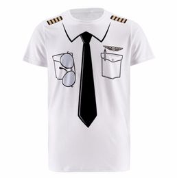 New Hommes Pilot Police 3D T-shirt Docteur Gentleman Adult Funny Party Cop Punpkin Pirate Sailor Santa Claus Carnival Cosplay Oneck C6158207