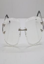 Nieuwe heren Randloze T8200762 Unisex Brillen bril zilver goud metalen frame Brillen lunettes rijden bril C Decoratie goud7395675