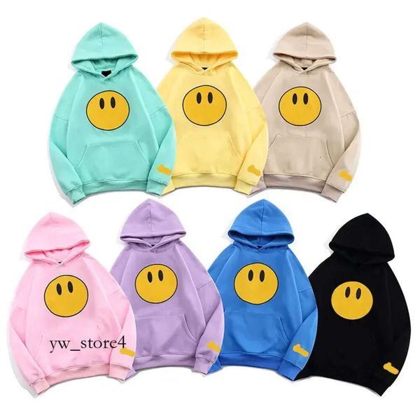 Nouveaux hommes et femmes dessiner à capuche mode streetwear smiley visage pull hommes décontracté mode tendance Drews sweats de haute qualité 3781