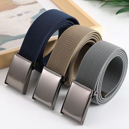 Nuevo Cinturón de tela elástica para hombre y mujer, cinturón de lona transpirable tejido, cinturones de moda para mujer, marca de diseñador de lujo