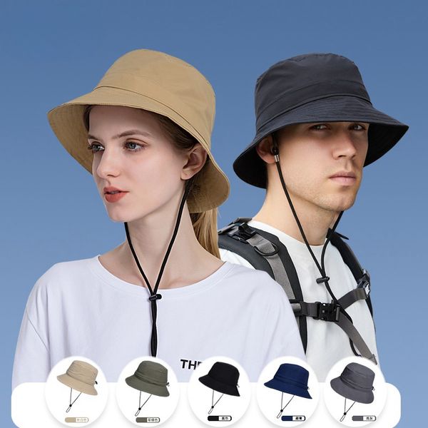 Nuevo sombrero bloqueador solar para hombres y mujeres, gorra bloqueadora solar de verano, Montañismo al aire libre gorro de lavabo, sombrero de pescador con cola de caballo, sombrero de pesca