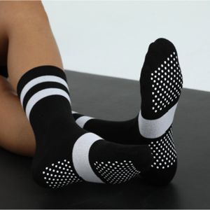 Nieuwe yoga-sokken voor heren en dames trainen sport anti slip PVC lijmverzorging zachte zweet-absorberende elastische rechte sokken