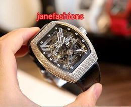 Nieuwe heren Automatische horloges Wine Barrel Case Fashion Hot Boutique Watch Tourbillon Hollow Horloge Top Populaire horloge