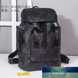 New Men's Backpack Fashion Leather Printing Sackepack College Students Sac Sac Sac à dos Classique