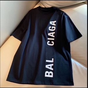 Nieuwe heren Balencaga T-shirt Franse luxe mode Paris Designer TEES Brand T-shirt Zomer Hoogwaardige 2B Letter Drukken Damesliefhebbers Ronde Nek Top kort