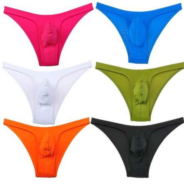Nouveaux slips de Bikini pour hommes, sous-vêtements avec pochette, string, Mini tronc, Pants246B