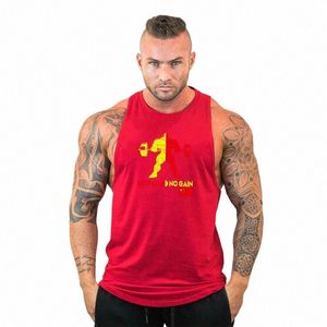 Nieuwe mannen Casual Fitn Tank Tops Sleevel O Hals Vest Sportkleding Cott Ademend Mannelijke Sportscholen Kleding Bodybuilding Hemd 01iD #