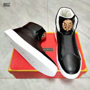 Nuevos hombres Casual diseñador de lujo negro zapatos de hombre mocasines masculinos de alta calidad zapatos de marca de lujo zapatillas de deporte jóvenes botas de vaquero A2