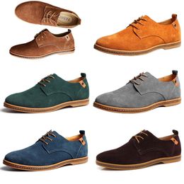 Nouvelles chaussures décontractées pour hommes 45 chaussures en cuir suédé 46 47 grandes chaussures pour hommes à lacets en tissu de coton pvc cool non-silp printemps