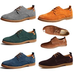 Nouvelles chaussures décontractées pour hommes 45 chaussures en cuir suédé 46 47 grandes chaussures pour hommes à lacets en coton 39