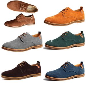 Nouvelles chaussures décontractées pour hommes chaussures en cuir suédé 46 47 grandes chaussures pour hommes à lacets en tissu de coton pvc cool non-silp printemps automne pu 39