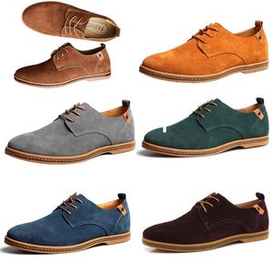 Nuevos zapatos informales para hombre, zapatos de piel de ante, 46 47, zapatos grandes para hombre con cordones, tela de algodón, pvc, fresco, antideslizante, primavera y otoño