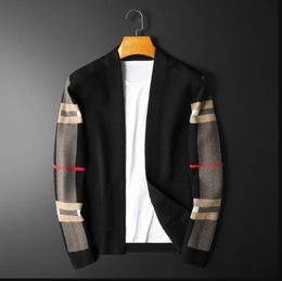 Maglione classico da uomo nuovo casual hip hop Maglia a maniche lunghe a righe Uomo Donna autunno primavera high street aristocratico cardigan quotidiano Maglioni giacca in maglia taglia pluz