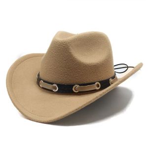 Nieuwe heren cowboy hoed dames solide kleur herfst en winter retro corset denim kerk jazz hoed
