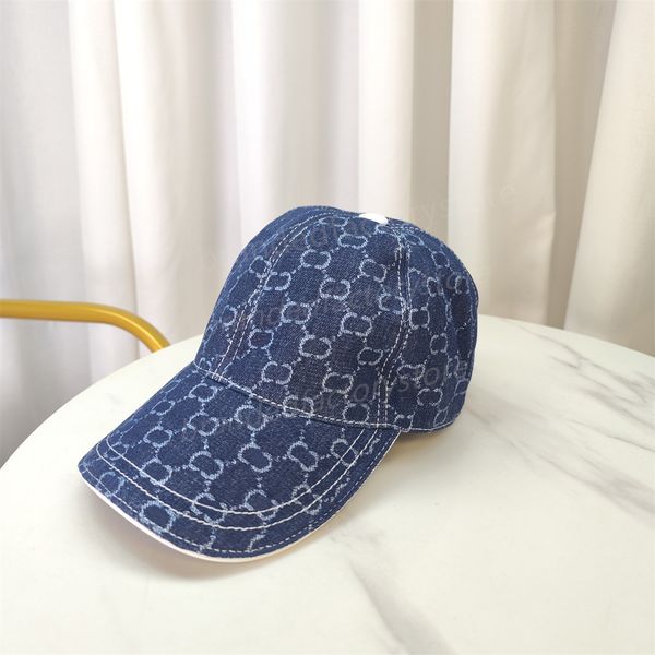 Nuevo diseñador para hombre Gorra de béisbol mujer para moda lujo snapback Golf Gorra para el sol Bordado de letras Sombrilla de verano Vaquero azul cielo Sombrero de camión ajustable de alta calidad