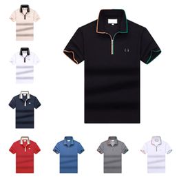 Novedad de verano, diseñador para hombres, marca de lujo, tela Zhu Di, camisa POLO delgada de negocios de alta calidad para hombres, camisa para hombres, camiseta haikyuuM-3XLjin
