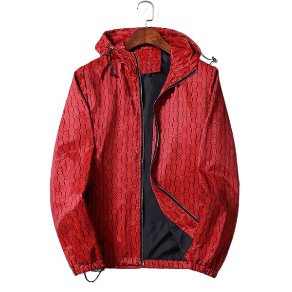 Nuevos diseñadores de hombres chaquetas de invierno Prendas de abrigo chaqueta de bombardero Chaquetas de marca de moda suave y suave de alta calidad Estampados Chaqueta de streetwear roja con bordado de letras