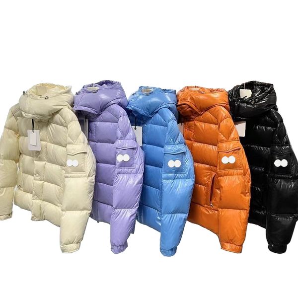 Nouveaux hommes doudoune tendance hiver doudoune manchette étiquette décoration manches longues fermeture éclair Parka Designer hommes chaud nord épais manteau