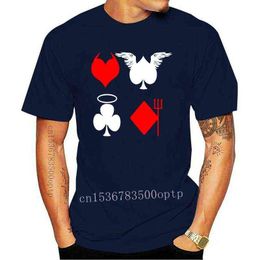 Nieuwe Mode T-shirt Speelkaarten T-shirt Poker Texas Hold Em 'Bridge Tee Mannen Zomer T-shirt G1217