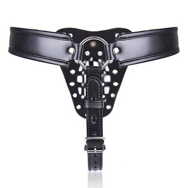 Dispositivos de castidad Nuevo dispositivo de cinturón de castidad de cuero de imitación para hombre Vestido de lujo # R47