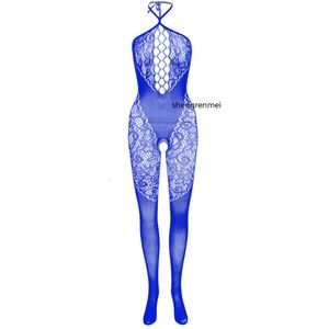 Nieuwe Mannen S Halter Neck Strap Nachtkleding Sexy Borduren Een Stuk Lingerie Visnet Bodysuit Bretels Mannelijke Panty Hollow Pama