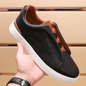 Nouveau homme en cuir italien authentique véritable blanc décontracté non glipt extérieur confortable sneaker sport teinteur de créateur de créateurs A3 489