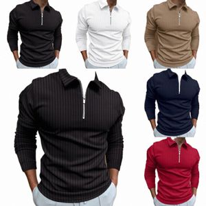 Nouveau T-shirt à manches LG pour hommes Polo col polo populaire pour hommes Polo d'été chemise décontractée chemise quotidienne pour hommes S-3XXL A4y1 #