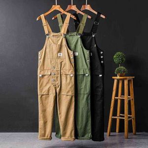 NIEUWE mannen Losse Cargo Bib Overalls Broek Multi-pocket Overall Mannen Casual Overall Bretels Jumpsuits Rompertjes Dragen Overall