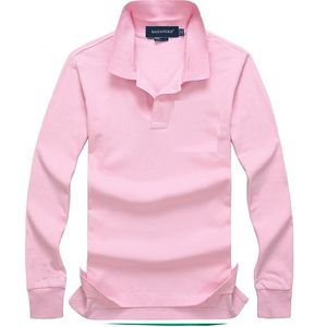 New Men S polo chaud vend les hommes hommes gros chevaux solides à manches longues Polo Mens Mens Slim Polos Casculé Kirtstop Qing