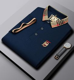 Nieuwe herenpolo shirt ontwerper revers borduurwerk hombre Koreaans luxemerk mode slanke casual mannen kleding