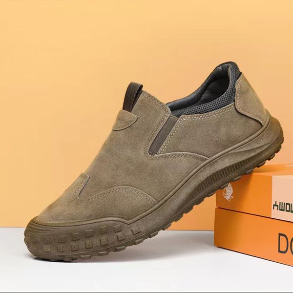 Nuevos zapatos para hombres zapatos de protección de mano de obra transpirable zapatos de trabajo perezoso para el desgaste por agua resistente a los hombres.