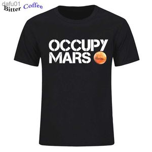 NIEUWE mannen Space X T-shirt Tesla Tees Casual Top Design Bezetten Mars 100% Katoen T-SHIRT Spacex Grafische Tees mannen T-shirt L230520