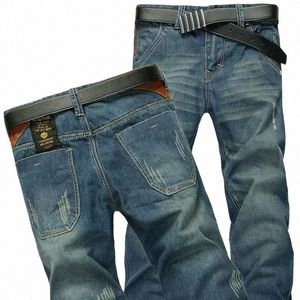 Nouveaux hommes Printemps Automne Jeans Classique Mâle Skinny Droit Stretch Marque Denim Pantalon Salopette D'été Slim Fit Pantalon Hommes Jeans i2ir #