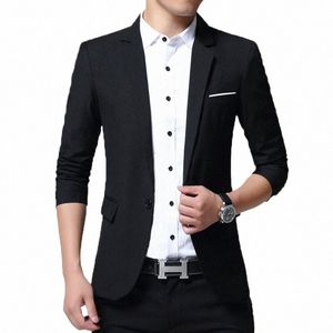 Nuevos hombres Chaquetas de traje Blazer masculino 6XL Estilo coreano de gran tamaño Slim Busin Blazers casuales Ropa de hombre Dr Jacket Coat AF106 V2PF #