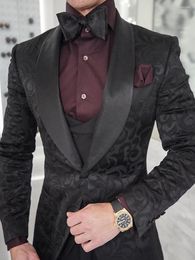 NOUVEAUX SUITS MEN'S SUIT Personnalités Jacquard Groom Tuxedos Veste Blazers Halloween Costume élégant pour le mariage de l'homme 51