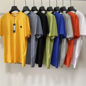 Nouveaux T-shirts pour hommes lettre brodée pur coton col rond T-shirt à manches courtes décontracté t-shirt extérieur ample et minimaliste taille M-2XL