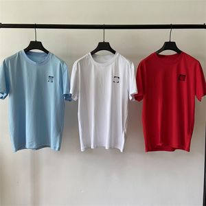 Nouveaux T-shirts pour hommes Été Hommes Femmes Casual Couleur Unie Lâche Coton Brodé Col Rond T-shirt À Manches Courtes Jeunesse Mode Vêtements Pour Hommes