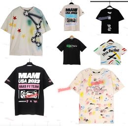 Nouveaux T-shirts pour hommes T-shirt Palms Palmangel City Designer Limited Jet d'encre Graffiti Lettre Impression Hommes Femmes Voilier À Manches Courtes Casual Hommes Crewneck