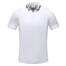 Fashion Summer Slim Men's Tees Polos Vêtements de haute qualité Patchwork Patliers de vêtements décontractés Cotton Pullover Tee Designer Polo T-shirt