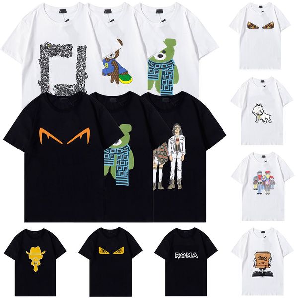 Nuevas camisetas para hombres Verano para hombre Diseñadores Camisetas Camisetas Moda Ojos Graffiti Tops Hombre Casual Pecho Carta Camisa Lujos Ropa Calle Pantalones cortos Ropa de manga Camisetas