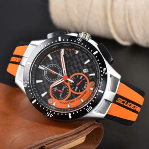 Nouveau maître de montre pour hommes produit une montre pour hommes de haute qualité à six broches, cadran complet, montre à quartz de travail, marque de styliste, chronographe, horloge en caoutchouc, mode