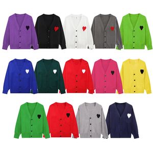 Nouveaux pulls pour hommes / femmes créateurs de mode parisiens pulls tricotés brodés couleur unie rouge big love cardigan à capuche à col roulé