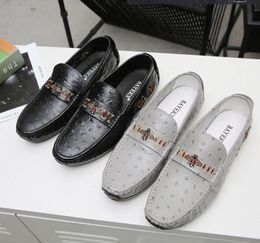 nuevos zapatos de hombre mocasines Vestido de moda de cuero de PU Clásico cómodo primavera otoño resbalón en exteriores conciso Zapatos de negocios casuales Tamaño: EU39-44