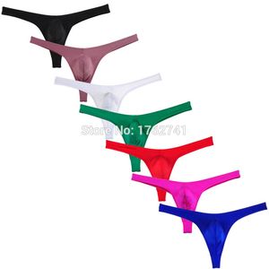 Nieuwe Mannen Spandex Bulge Pouch Thong Smooth Soft Underwear Elastische Huid Tanga Bikini T-Back S923