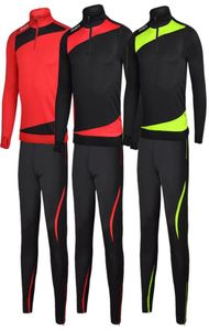 New Men Sport Running Football Set Long Jacket Pantal